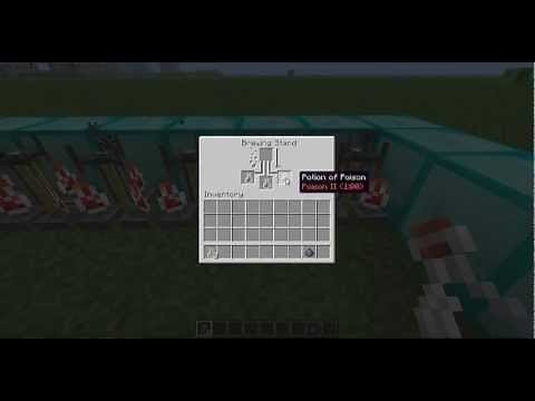 Minecraft- How to make a Splash Potion of Poison 2 [Minecraft] [Tutorial] [Gameplay]