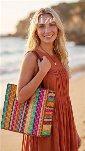 Woven Bag with Alize Cotton Gold