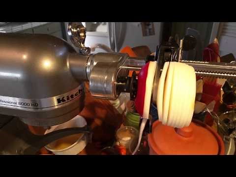 KitchenAid spiralizer peels slices cores apple