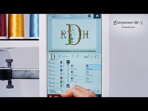 PR680W - Embroidery Function 04 - Using the thread color sorting function