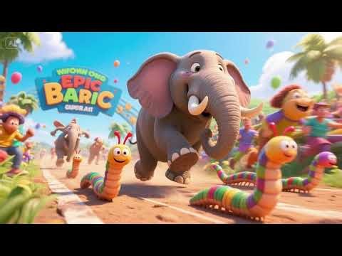 Elephant’s Epic Inchworm Race | Fun Kids Song & Silly Adventure