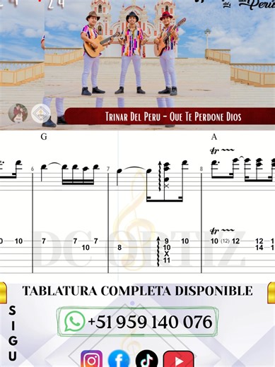 Que Te Perdone Dios - Tablatura Completa de Huayno