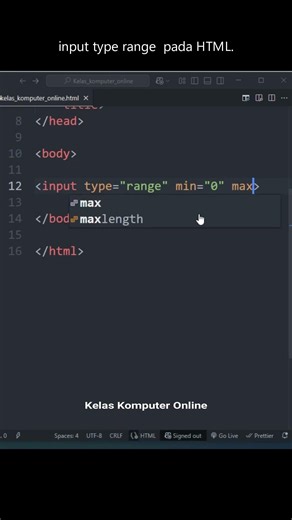 What is Range in HTML? The Range Input Function! #learnhtml #basichtml #