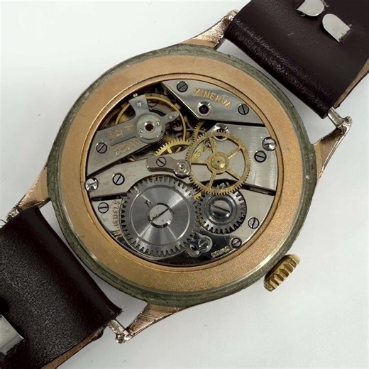 Vintage Minerva Wristwatch - Centre Seconds - Working - c.1940's