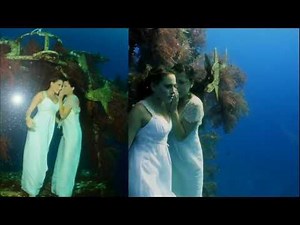 Behind the Scenes on a Wedding Dress Photo Shoot 20-Meters Underwater