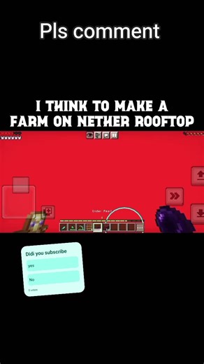 I Tried Making a Farm on the Nether Roof… But Bedrock Said NO 😭🔥
