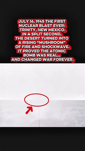 Trinity 1945 the first nuclear blast ever 💥 Desert turned to fire. #history #ww2 #nuclear #trinity