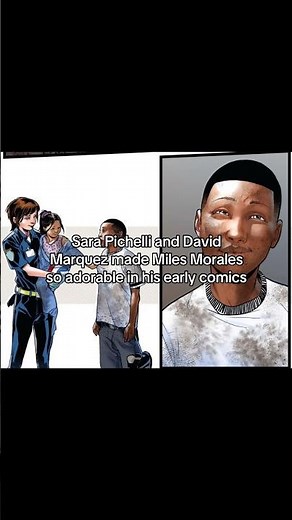 Miles Morales is Three Apples Tall^^ #spiderman #milesmorales #spiderverse #spidey #marvel