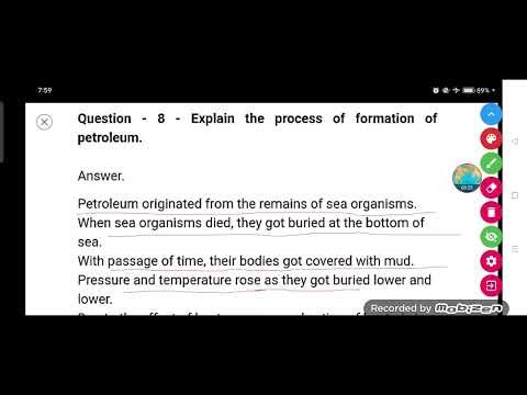 Explain the process of formation of petroleum.