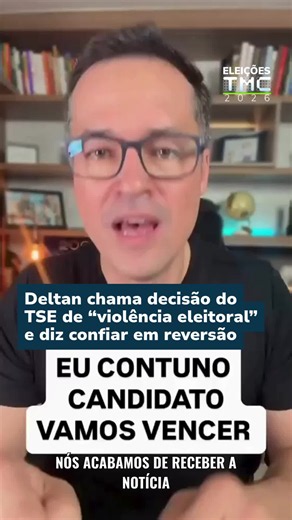 DECLARAÇÃO VEIO POR NOTA E EM UM VÍDEO Deltan Dallagnol (Novo), candidato ao Senado Federal considerado inapto pelo TSE, reagiu neste sábado (03/10) à decisão do ministro Floriano de Azevedo Marques, do Tribunal Superior Eleitoral (TSE), que indeferiu seu registro de candidatura e determinou a nulidade dos votos atribuídos à chapa. Em nota, a campanha classificou a decisão como “a maior violência eleitoral da história do Brasil” e afirmou que a determinação foi tomada na véspera da eleição. Delt
