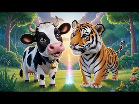 Tiger and Cow Story | Kindness turns enemies into loyal friends #animation