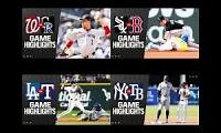 Mix of 4 videos from youtube : 4 MLB Games all on one