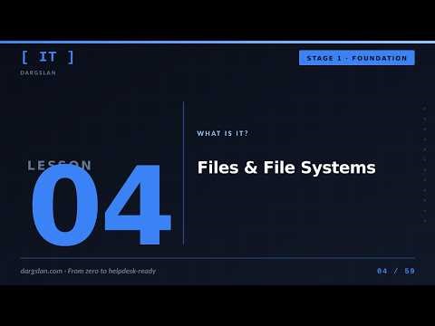 IT Basics Lesson 04: Files, folders, paths | Dargslan IT Basics Series
