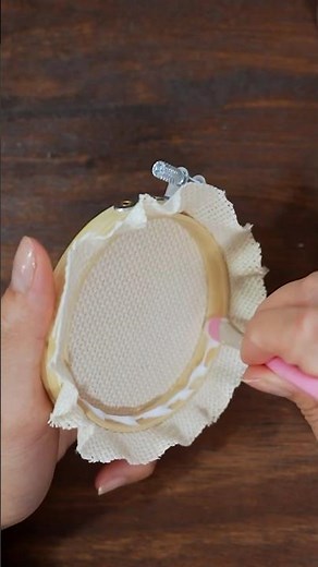 How to make a Christmas ornament embroidery hoop #christmas #ornaments #diy #embroideryhoop #shorts