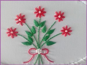 Hand Embroidery Step by Step: Stem stitch and Satin stitch | Artesd'Olga