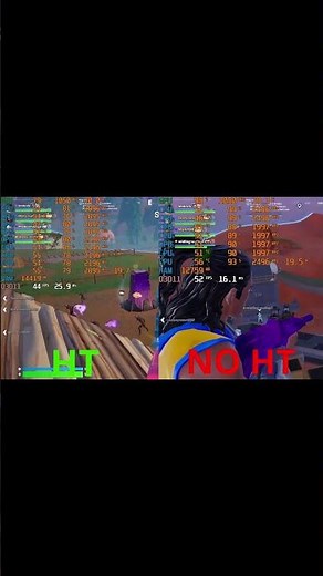 HYPER THREADING ON VS OFF IN GAMES #hyperthreading #intel #шортс #shorts #intelcpu