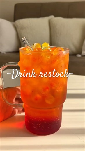 Orange drink therapy 🧡 #asmrsounds #satisfyingvideo #satisfying #asmrvideo #asmr #restock