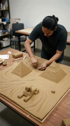 The Great Pyramids of Giza in Miniature – Hyper-Realistic Diorama