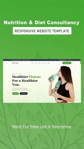 M-softtech on Instagram: "How To Make A Responsive Diet Website Design Using HTML - CSS - JAVASCRIPT | Nutrition & Dietitian"