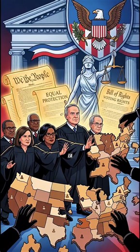 ¡LA CORTE SUPREMA DETIENE LA MANIPULACIÓN RACIAL! ⚖️ 6-3: Mapa de Luisiana con distrito negro es gerrymandering ilegal. Raza no puede definir distritos. La izquierda pierde su arma favorita. #CorteSuprema #Gerrymandering #EleccionesEEUU #Justicia #FYP