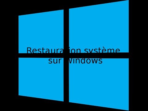 Restauration système de Windows