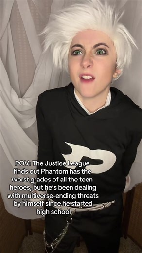 “Pariah Dark pulled my entire town into the Infinite Realms, I didn’t have time for HOMEWORK!” I love fics where the justice league is just horrified to hear all the things Danny dealt with on his own before they knew about him. #cosplay #dannyphantomcosplay #dannyphantom #dpxdc #fanfic