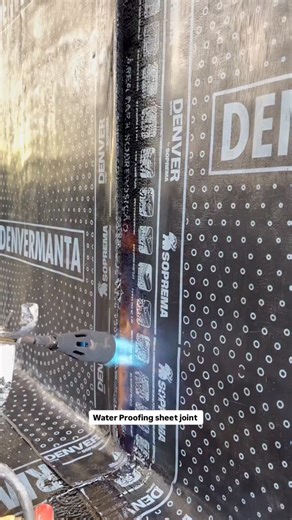 Water proofing Bitumen Sheet installation #construction #civilengineering #waterproofingsheet #bitumensheet #bitumen | CivilEngineer