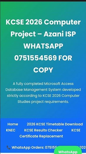 azani ISP dfd and erf diagrams WhatsApp 0751554569 kcse computer project 2026