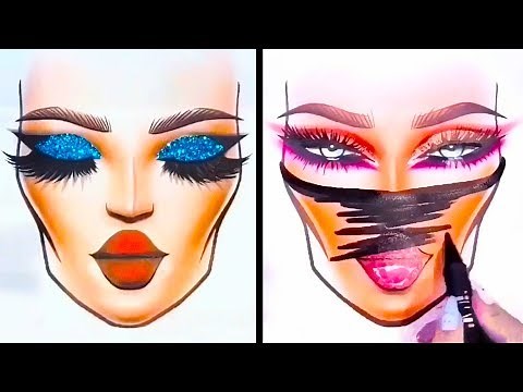 PRACTICING MAKEUP ON PAPER