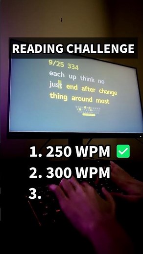 Can you pass these reading challenges? #typing #monkeytype #speedtyping #keyboard