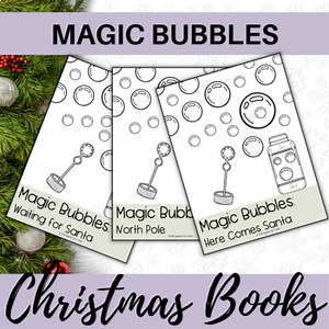 Magic Bubbles Christmas Books | Speech Therapy Toddler Book Activities