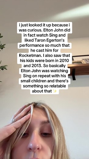 we’re just all out here surviving parenthood with Sing @Elton John | Taron Egerton