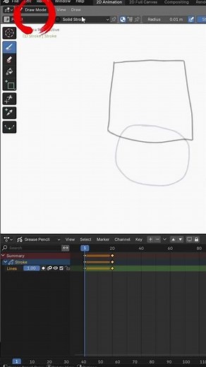 🎨 How to auto-generate inbetween frames with Blender #animation #2danimation #greasepencil #blender