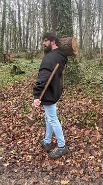 BÛCHERONNAGE HACHE À L’ANCIENNE 🪓 🪵 #bucheron #hache #bois #nature
