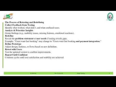 RETEST AND REFINE IN DT|DESIGN THINKING|SNS INSTITUTIONS