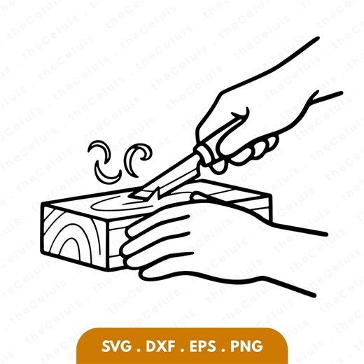 Wood Carving SVG PNG DXF Files: Woodworking Clipart for Cutting, Engraving, Printing - Etsy Canada