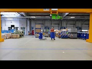 Overhead rail mounted intelligent lift assist device for lifting very heavy drumsEasy82