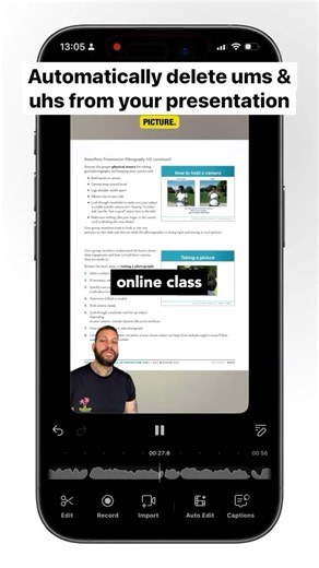 Automatically delete ums and uhs from your presentation