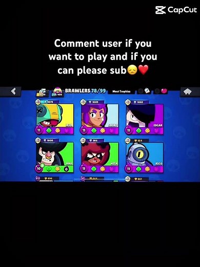 Comment if you want to play🔥 #brawlstars #brawlin #trend #gaming #roblox #ronaldo