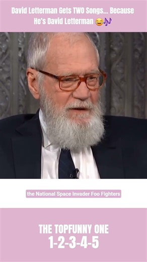 David Letterman Gets TWO Songs… He’s David Letterman 😂🎶 #shorts #funny #viral #comedy #interview