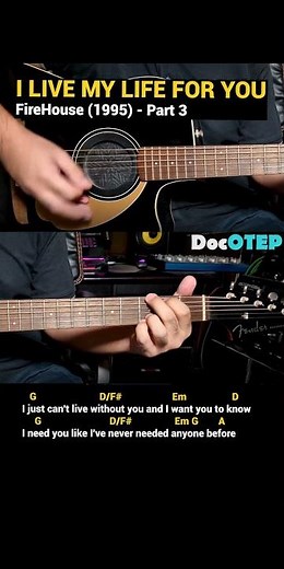 I Live My Life For You - FireHouse (1995) Easy Guitar Chords Tutorial with Lyrics Part 3 REELS