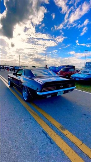 1967 Chevy Camaro rolling down on the road in the Daytona Beach Car show #v8 #restoration #454