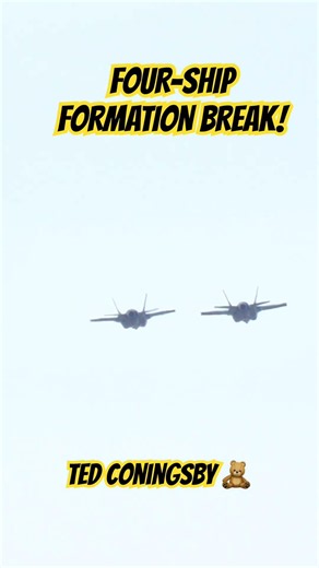 F-35A CLASS FOUR SHIP FORMATION BREAK • US AIR FORCE AIR SUPERIORITY#militaryaviation aviation #fyp