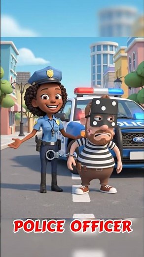 👮‍♂️ Police Officer Puzzle Time! | Jobs and Career Song #cocomelon #toddlerlearning #shorts