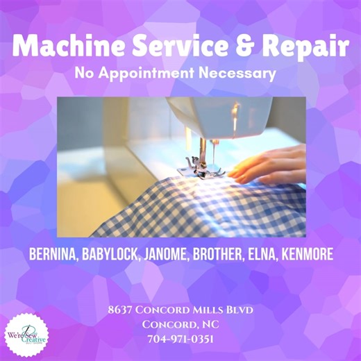 🧵🛠️ Is your machine due for a little TLC? At Dee’s, we offer professional sewing machine cleaning and repair services—no appointment needed! Just bring your machine in during business hours, and we’ll take care of the rest. We currently service Bernina, Babylock, Janome, Brother, Elna, and Kenmore machines. Whether it’s a routine cleaning or a more complex repair, our team is here to help you get back to stitching smoothly. What to bring: ✔️Your machine ✔️Bobbin case ✔️Foot control and power c