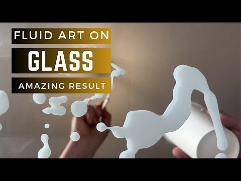 Fluid Art on GLASS! WOW So Different! MUST SEE! Abstract Painting Tutorial