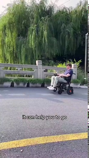 COOLHUT Foldable Electric Wheelchair, 20 Miles Long Range Motorized Electric Wheelchair, Senior-Friendly Power Chair with 360° Joystick, All Terrain Smart Mobility Scooter, Orange