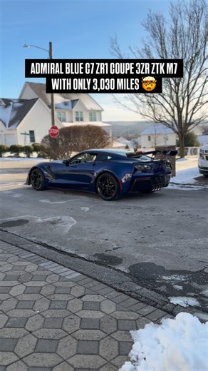 The Low Miler on Instagram: "2019 Chevrolet Corvette ZR1 Coupe — 3,030 miles Admiral Blue Metallic hits different on a ZR1. Deep, sinister, and rarely seen, this one checks every enthusiast box—and then some. With a 7-speed manual, ZTK Track Performance Package, and 3ZR, it’s the kind of spec that makes collectors pause and purists smile. This isn’t just low mileage—it’s low production: • 1 of 51 ZR1s finished in Admiral Blue Metallic • 1 of 39 coupes in this color • 1 of just 12 manuals • 1 of 