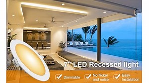 Watch 7 Inch Ultra Thin LED Recessed Ceiling Light on Amazon Live