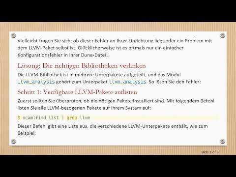 Behebung des Fehlers „Keine Implementierung für die folgenden Module bereitgestellt: Llvm_analysis“